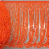 Neon színű vágott végű rojt 15 cm hosszú - ARANCIO FLUO.